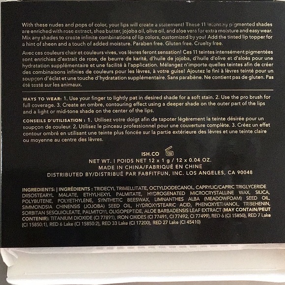 ISH Lip Statement palette, NEW, sealed - Picture 3 of 4